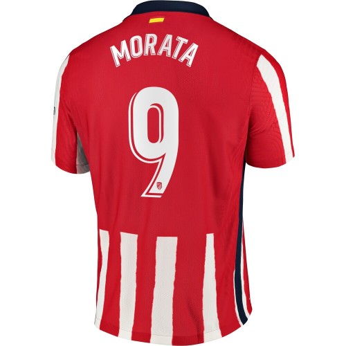 Atlético de Madrid Fodboldtrøjer Morata 9 Hjemmebanesæt 2020/21 Kort ærmer Atlético de Madrid Fodboldtrøjer Morata 9 Hjemmebanesæt 2020/21 Kort ærmer